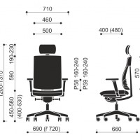 Wymiary krzesła Xenon 110