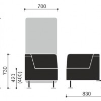 Wymiary Fotela narożnego Wall In 31