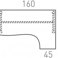 Wymiary blatu kształtowego Idea N-083L 45