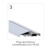 Próg aluminiowy z przekładką ALU NT/65