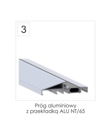 Próg aluminiowy z przekładką ALU NT/65