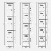 Wymiary szafek skrytkowych moduły-300