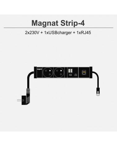 Magnat Strip-4 2x230V USB RJ45