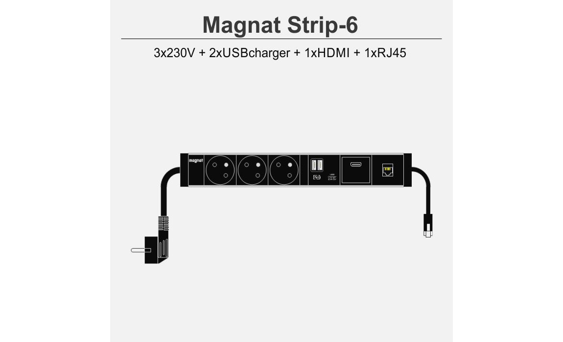 Magnat Strip-6 3x230V 1xHDMI 1xUSB 1xRJ45