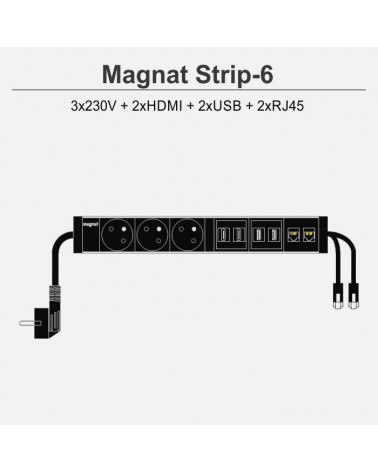 Magnat Strip-6 3x230V 2xHDMI 2xUSB 2xRJ45