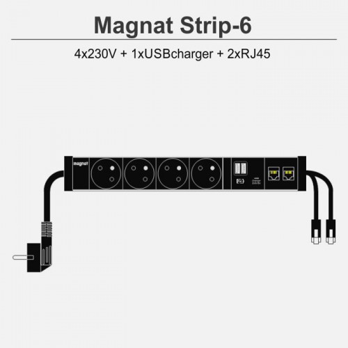 Magnat Strip-6 4x230V 1xUSB 2xRJ45