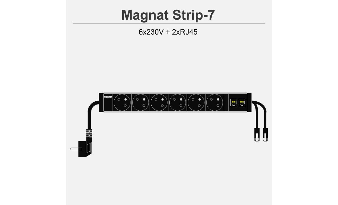 Magnat Strip-7 6x230V 2xRJ45