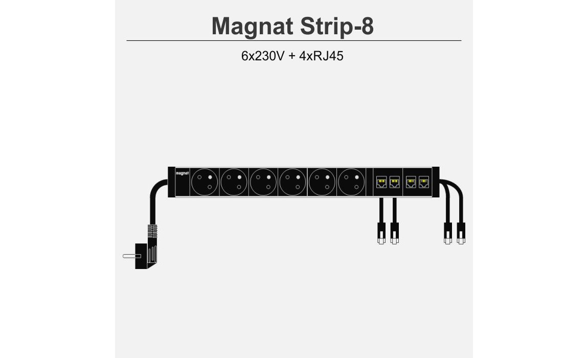 Magnat Strip-8 6x230V 4xRJ45
