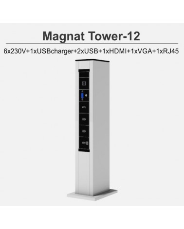 Magnat Tower-12 6x230V+1xUSBcharger+2xUSB+1xHDMI+1xVGA+1xRJ45
