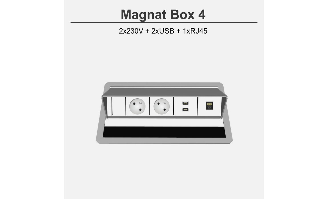 Magnat Box-4 2x230V+2xUSB+1xRJ45