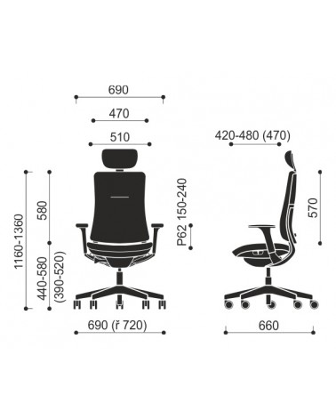 Wymiary Krzesła Violle 131SFL