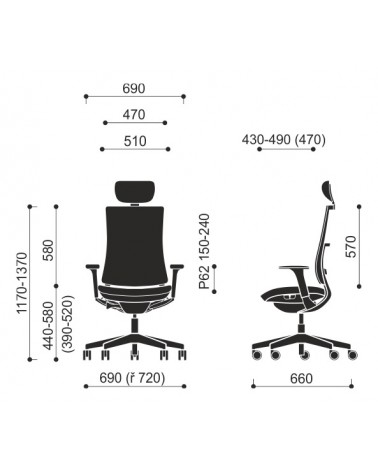 Wymiary Krzesła Violle 151SFL