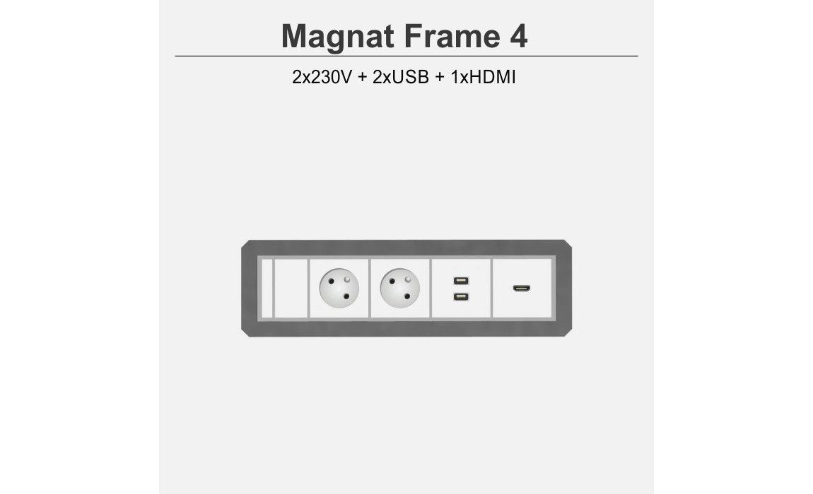 Magnat Frame-4 2x230V+2xUSB+1xHDMI