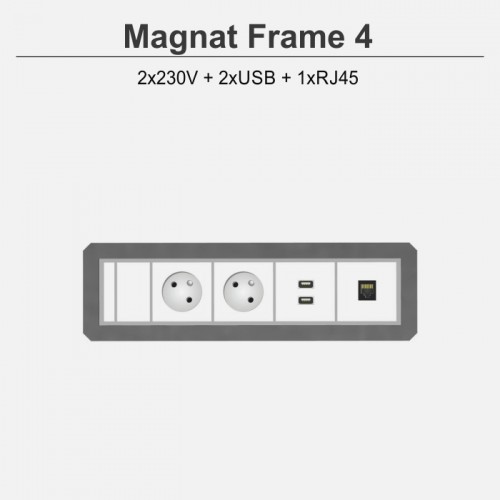 Magnat Frame-4 2x230V+2xUSB+1xRJ45