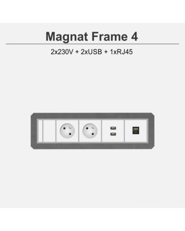 Magnat Frame-4 2x230V+2xUSB+1xRJ45