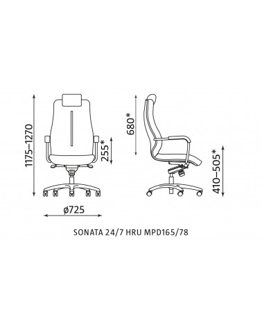 Wymiary Fotela Sonata 24/7 HRU
