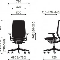 Wymiary krzesła AccisPro 151