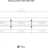 Wymiary stołu West  WE4308