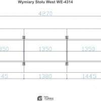 Wymiary stołu West  WE4314
