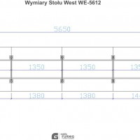 Wymiary stołu West  WE5612