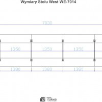 Wymiary stołu West  WE7014